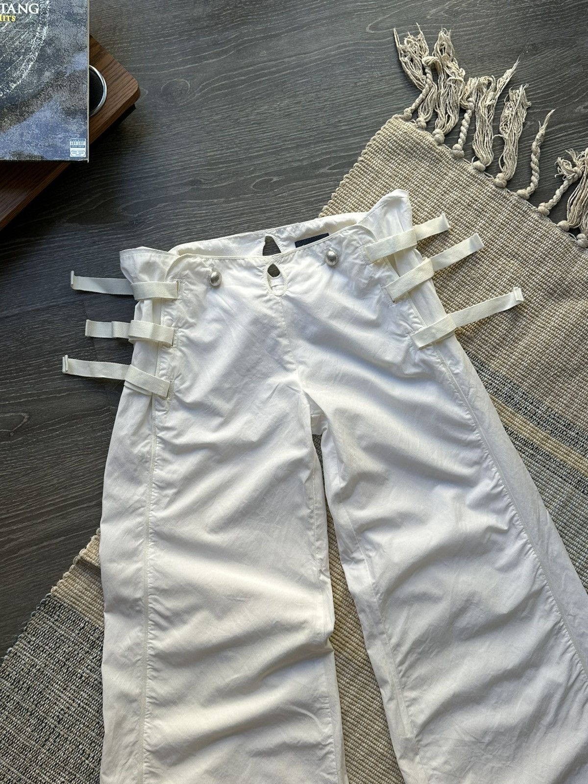 Jean Paul Gaultier Jean Paul Gaultier Jeans Wide Leg Straped Vintage Archive Size 26" / US 2 / IT 38 - 3 Thumbnail