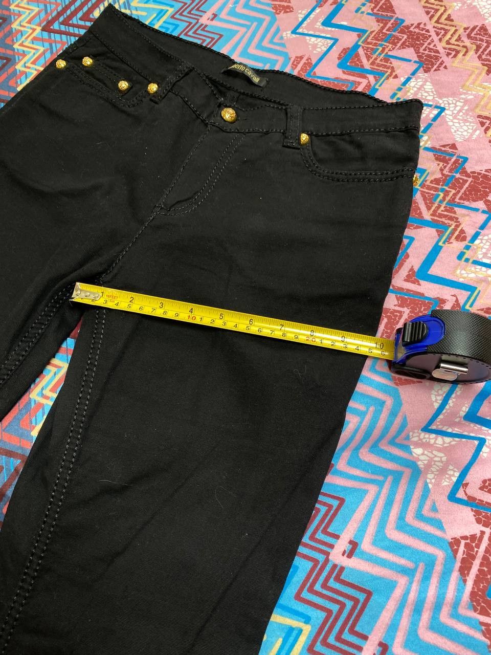 Roberto Cavalli × Vintage Avant Garde Classic Roberto Cavalli Denim Y2k Opium Retro Size 28" / US 6 / IT 42 - 16 Thumbnail
