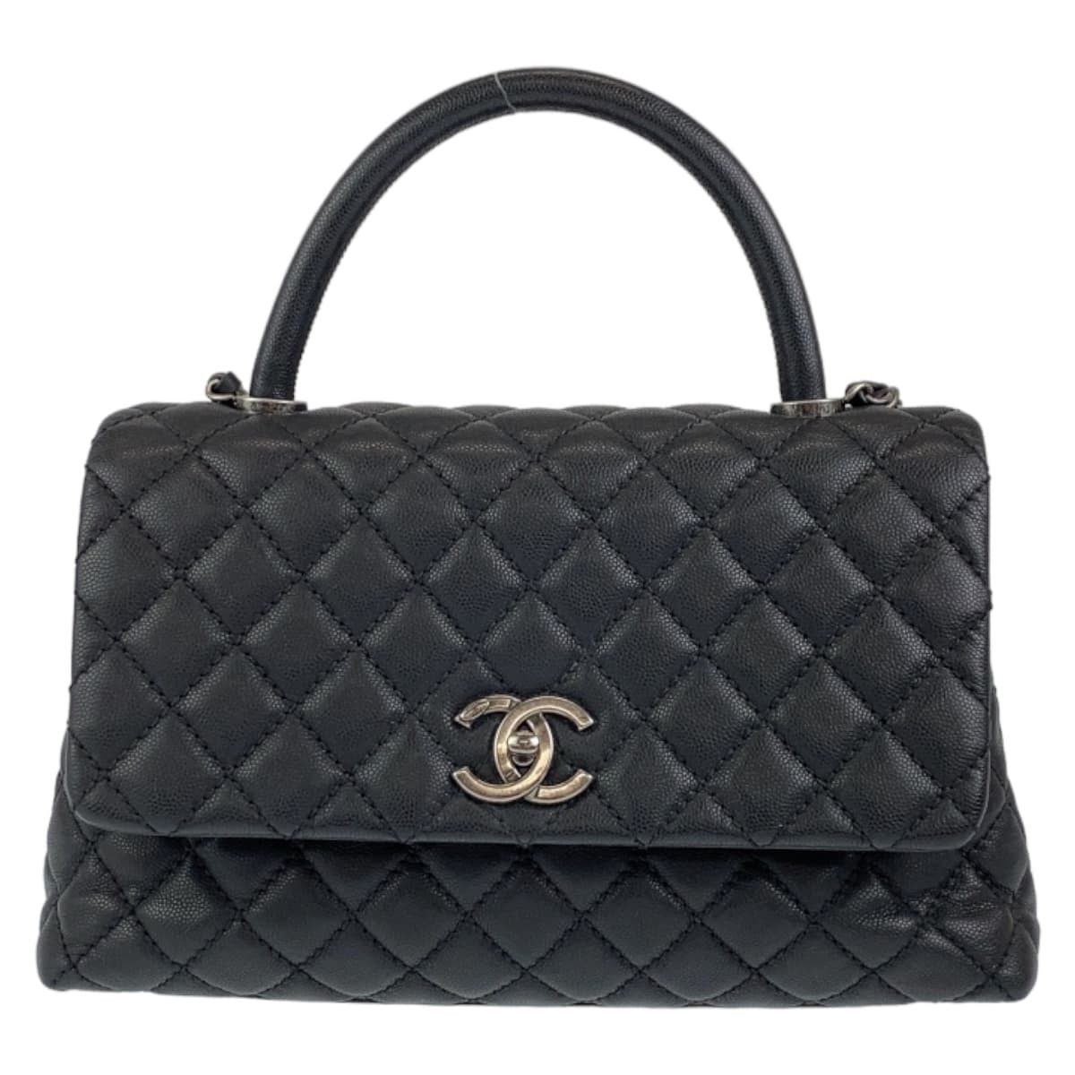 Chanel Chanel Chanel Caviar Skin Matelasse Coco Handle 2-Way Handbag Leather Handbag in Great Condition Size ONE SIZE - 1 Thumbnail