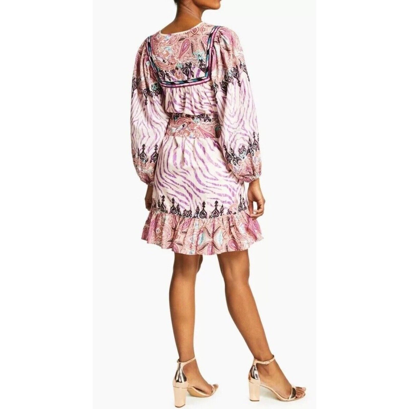 I.N.C Inc Luxe Boho Tie-Waist Mini Dress Small SOLD AS IS Size XS / US 0-2 / IT 36-38 - 3 Thumbnail