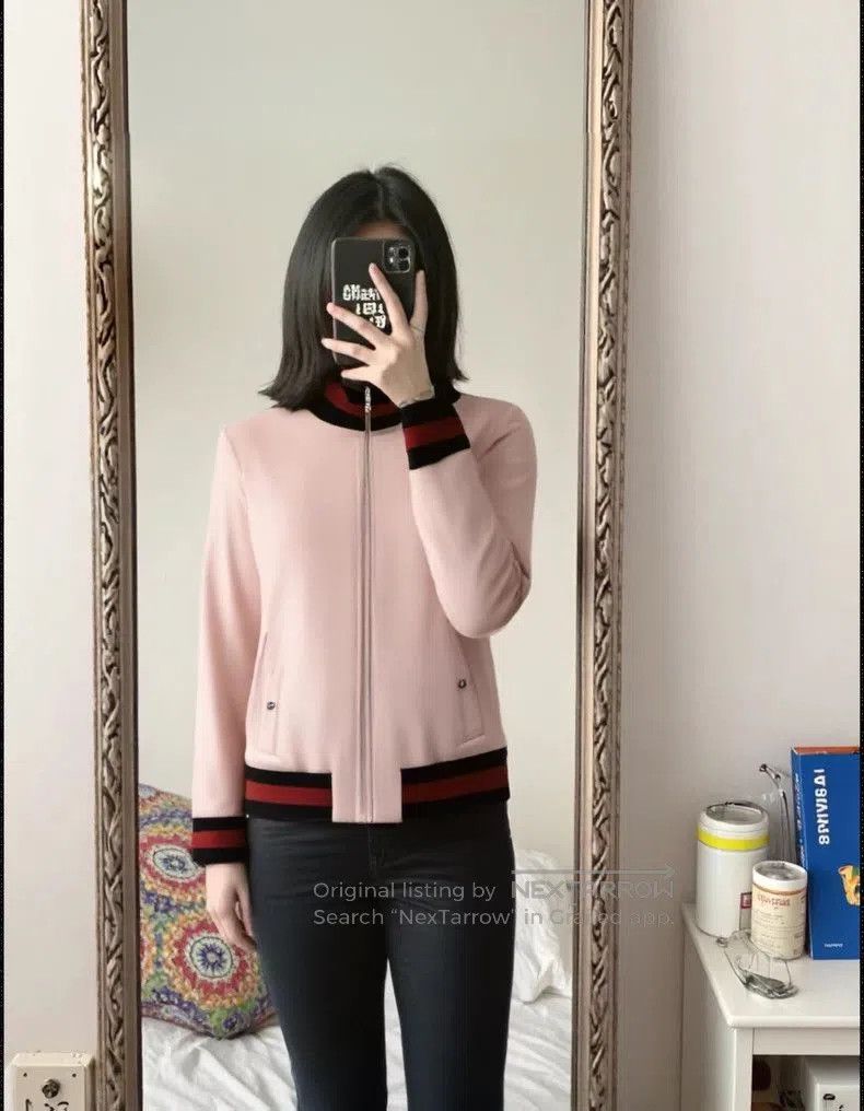 Gucci gucci pink striped zip-up jacket xs size. Size XS / US 0-2 / IT 36-38 - 6 Thumbnail