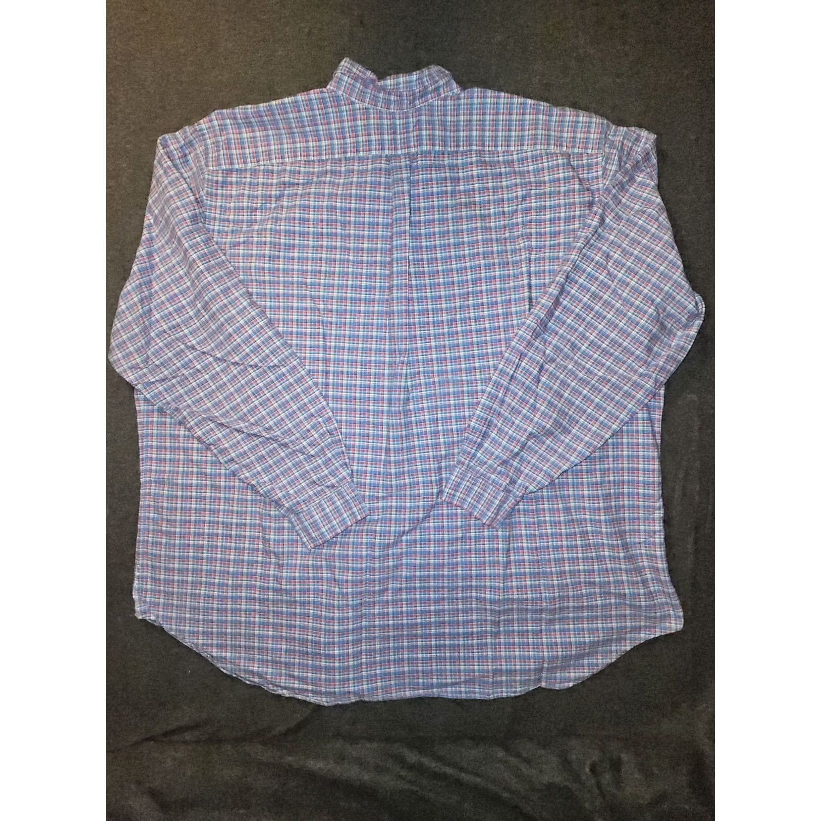 Ralph Lauren Ralph Lauren Button-Down Shirt Men 4XLT Plaid Long Sleeve Preppy Workwear Multicolor Embroidered Button-Up 64in Chest Big & Tall Mens Size US XXL / EU 58 / 5 - 7 Thumbnail