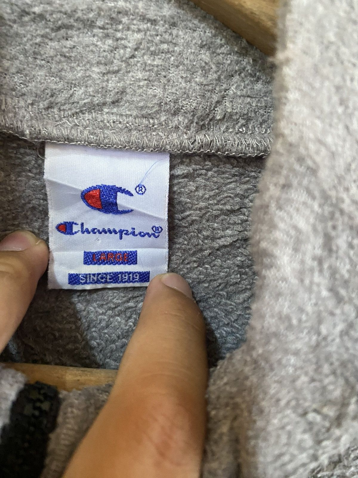 Champion × Vintage VTG CHAMPION FLEECE HALF ZIPPED Size US L / EU 52-54 / 3 - 4 Thumbnail