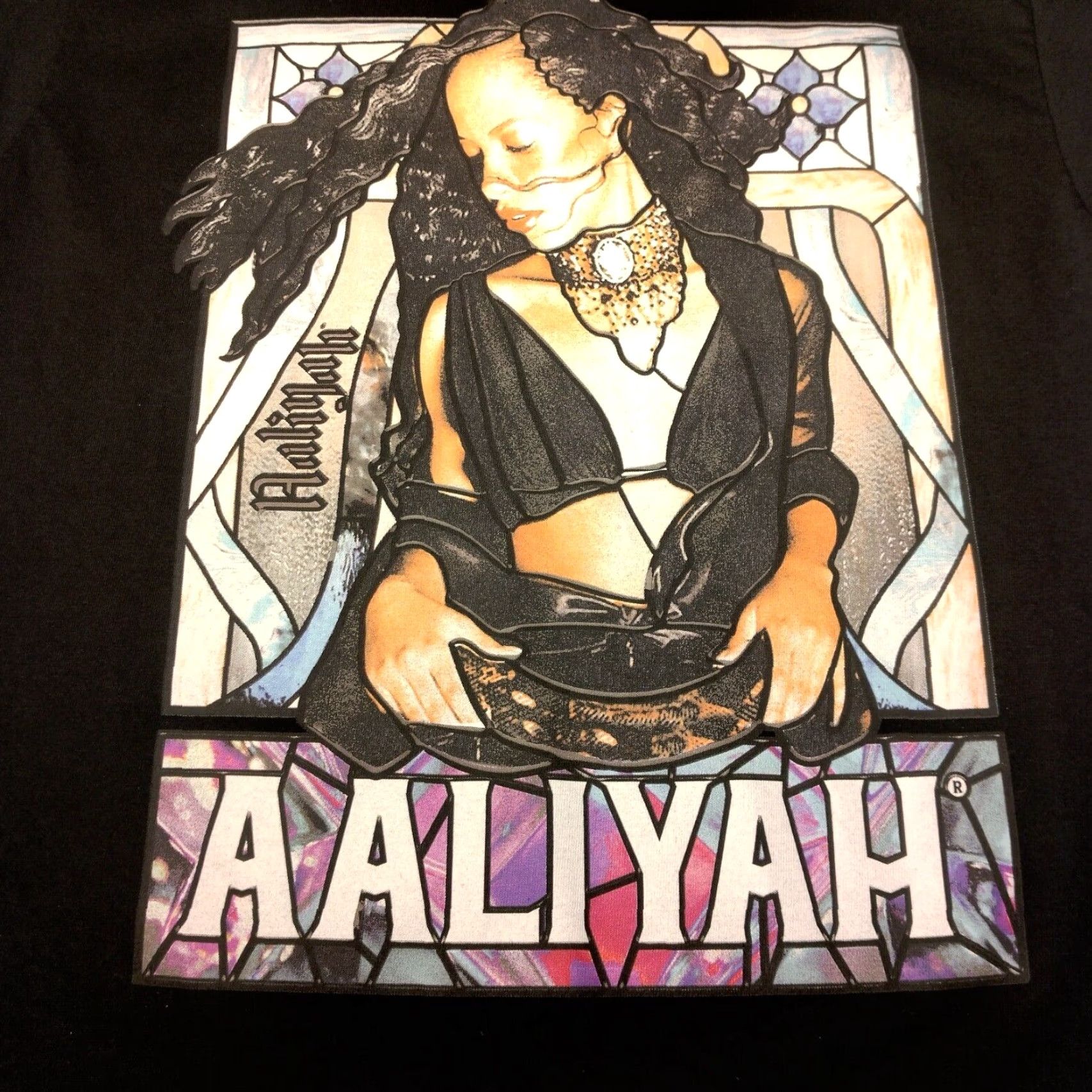 Vintage Aaliyah Shirt Unisex Large Black Short Sleeve Graphic R&B Music Artist Singer Shirt Size US L / EU 52-54 / 3 - 2 Thumbnail