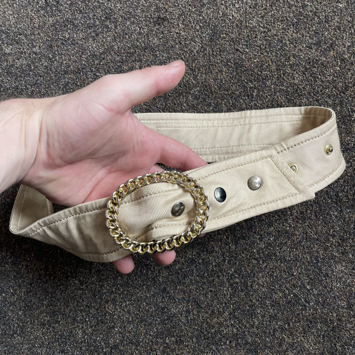 Vintage Vintage 90s Japanese Goth Alt Chain Belt Cream Baggy Logo OS Size ONE SIZE - 3 Thumbnail
