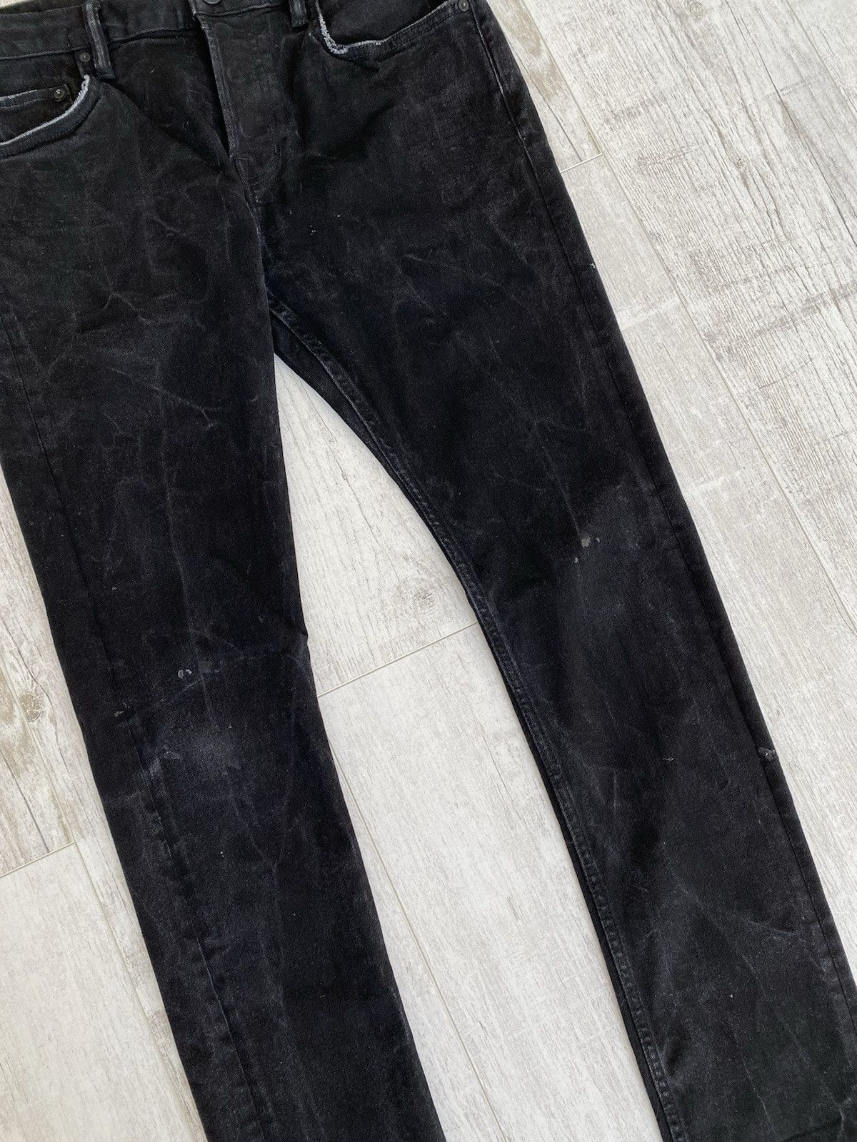 Allsaints Allsaints Mens Cotton Black Washed Denim Jeans Pants Size 32 Size US 32 / EU 48 - 4 Thumbnail