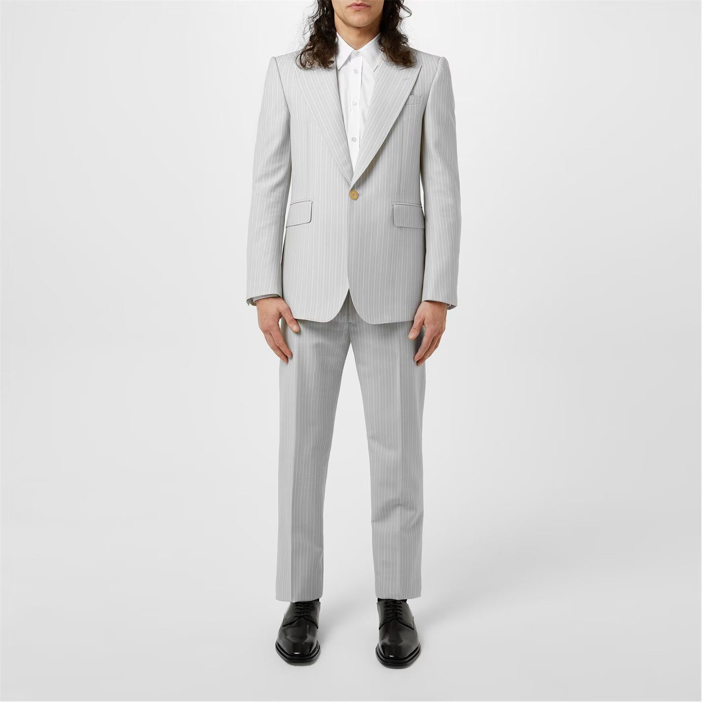 Alexander McQueen o1g2r1mq0326 Cigarette Trousers in Ice Grey Size US 32 / EU 48 - 5 Thumbnail