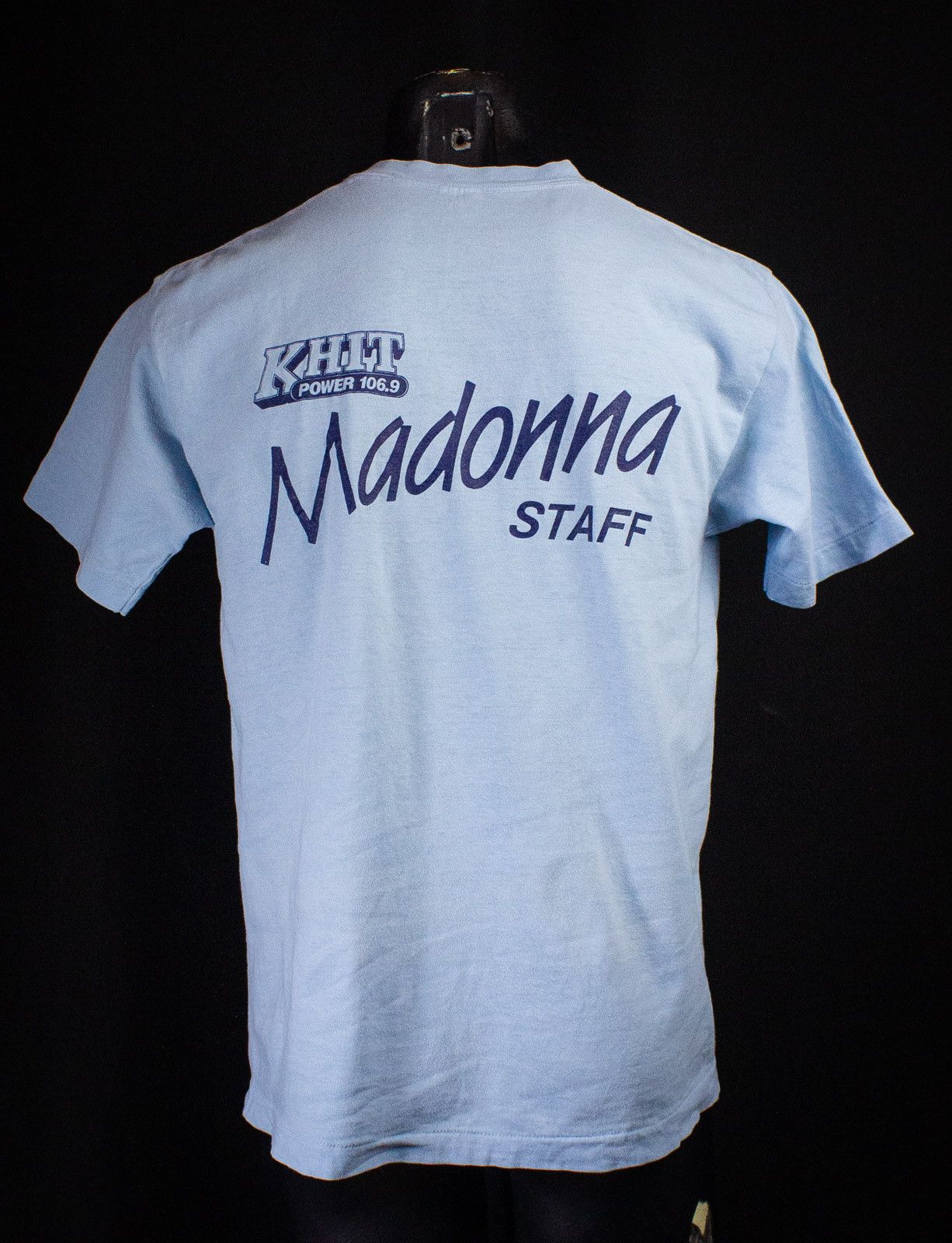 image of Band Tees x Vintage Madonna Khit Staff Concert T Shirt 80's in Blue, Men's (Size Medium)
