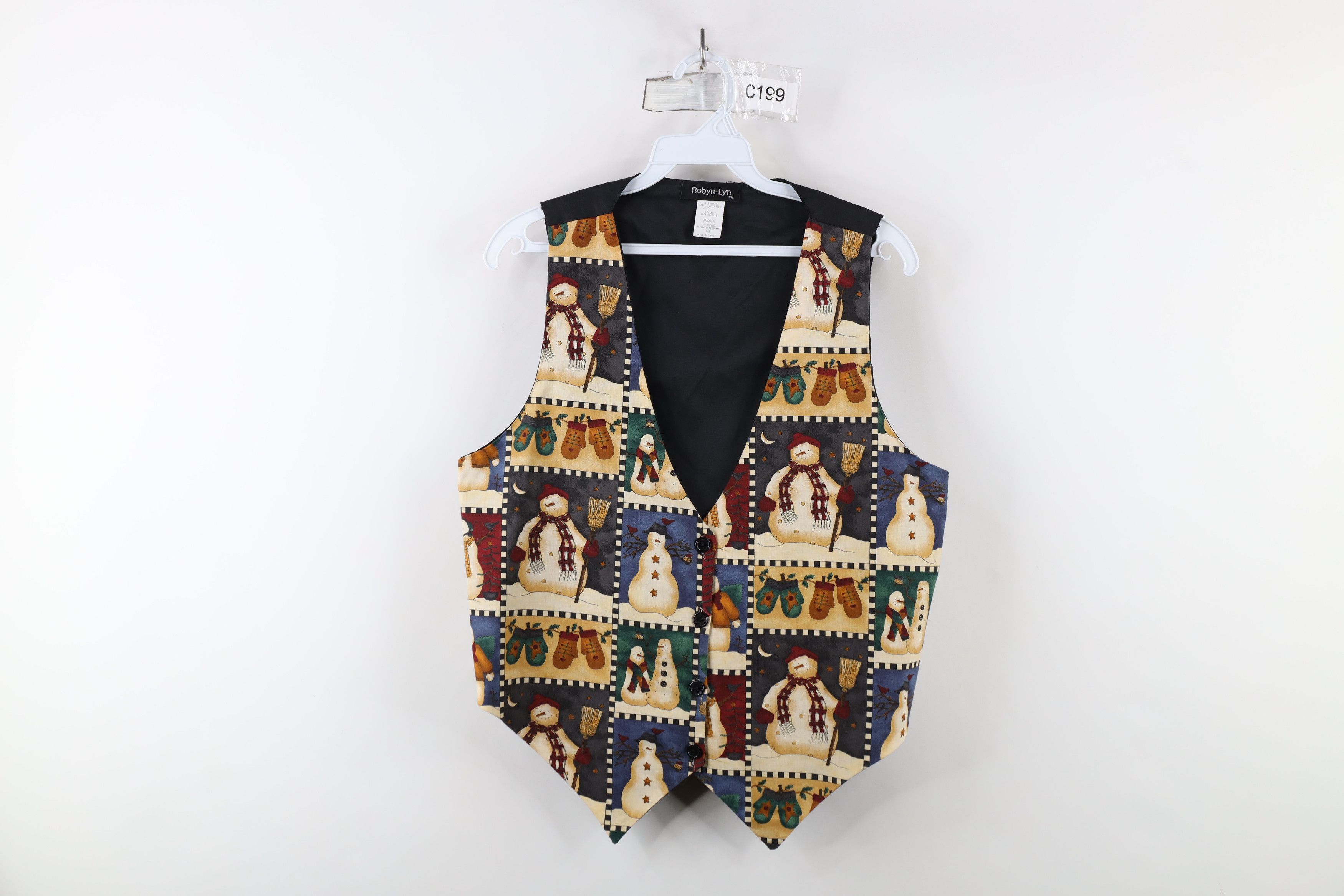Vintage Vintage 90s Streetwear Christmas Snowman Tie Back Jacket Size S / US 4 / IT 40 - 1 Thumbnail