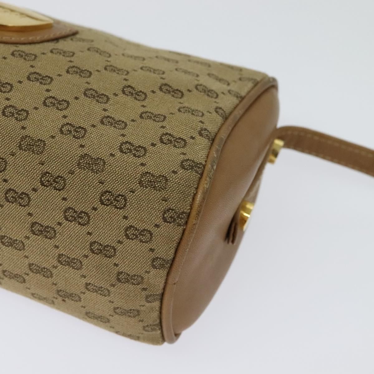 Gucci GUCCI Micro GG Canvas Shoulder Bag Vintage Beige Gold Size ONE SIZE - 11 Thumbnail