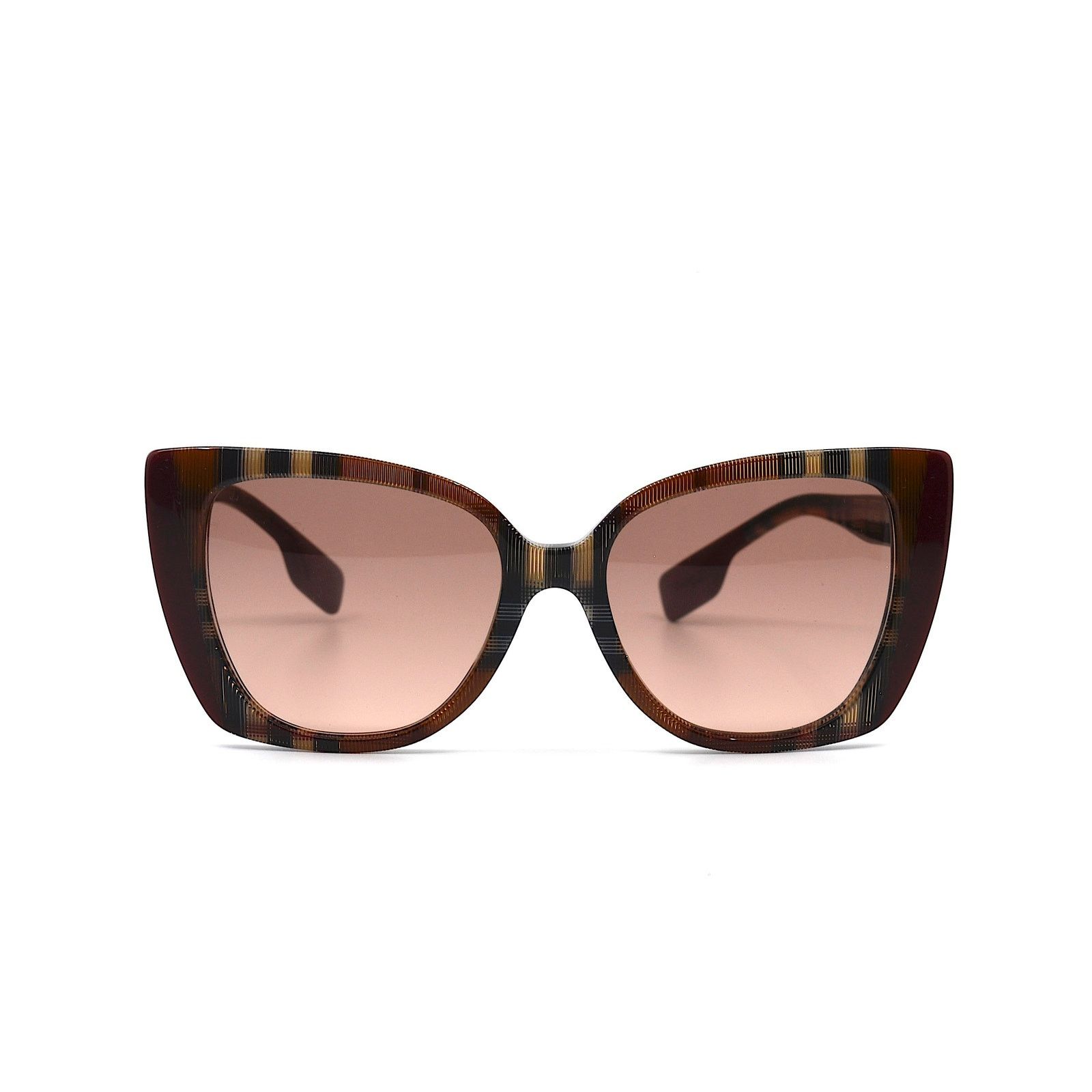 Burberry NEW BURBERRY MERYL BE4393 CHECK BROWN/BORDEAUX SUNGLASSES Size ONE SIZE - 2 Thumbnail