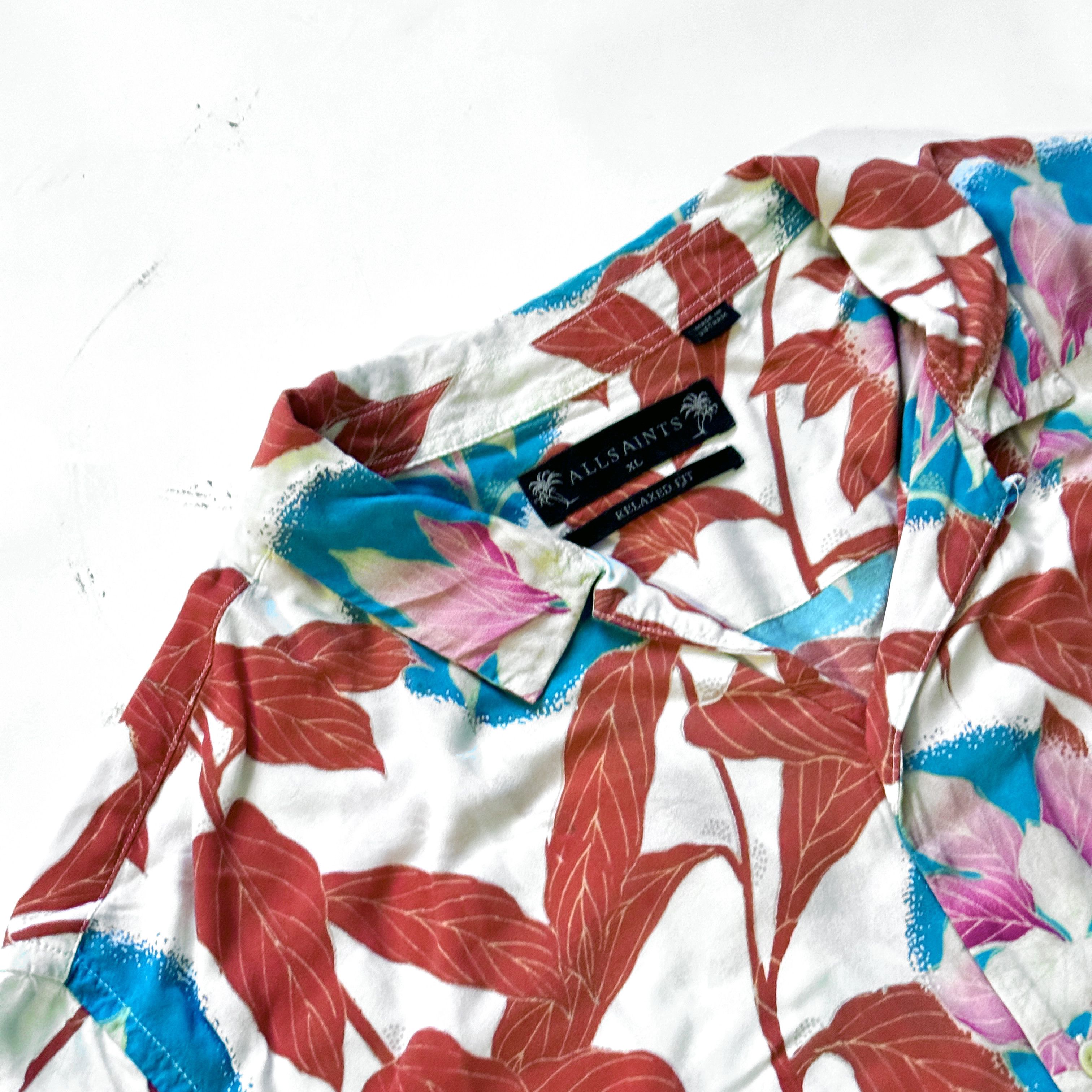 Allsaints Silky Hawaiian floral short sleeve button down Size US XL / EU 56 / 4 - 3 Thumbnail