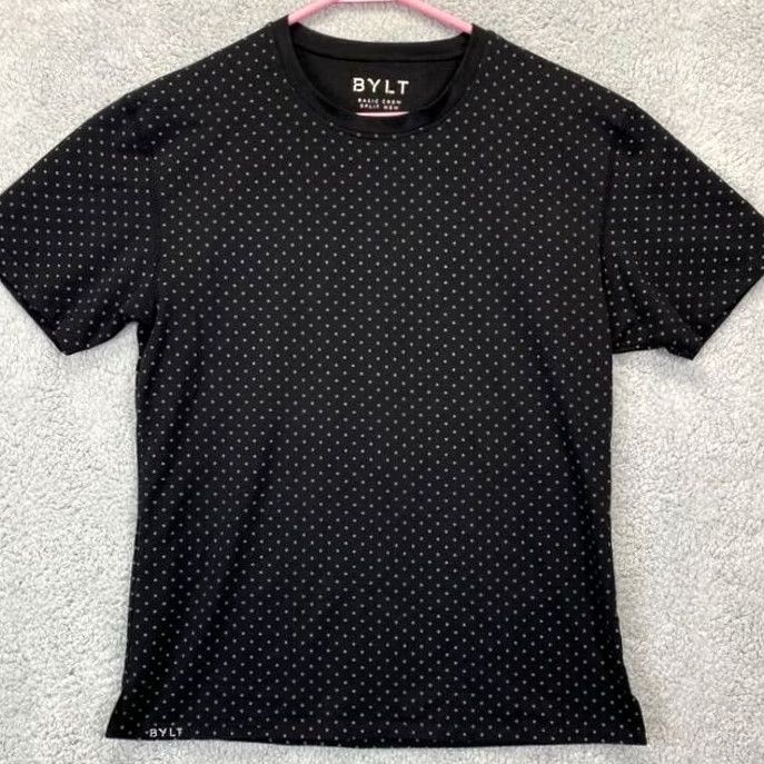 Vintage BYLT Shirt T-Shirt Crewneck Mens Small Black Polka Dot Lux Drop Cut Breathable Lightweight Size US S / EU 44-46 / 1 - 2 Thumbnail