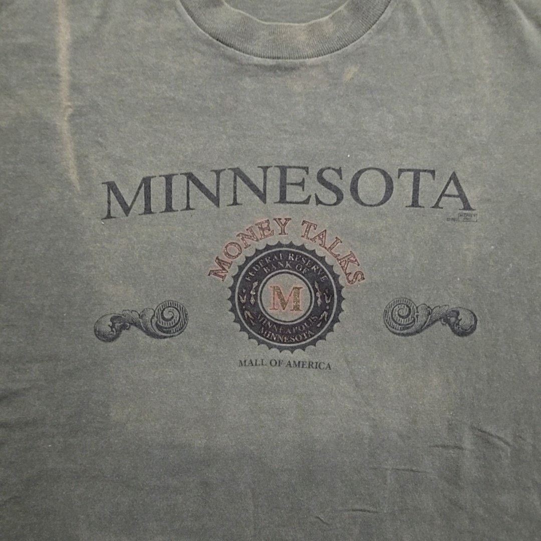 Vintage Vintage Minnesota Shirt L Green Graphic Faded Tee 90s VTG Size US XL / EU 56 / 4 - 2 Thumbnail