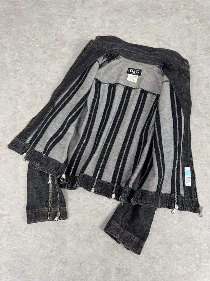 Dolce & Gabbana SS2003 Dolce & Gabbana Navy Blue Multi-Zip Denim Jacket Size XS / US 0-2 / IT 36-38 - 11 Thumbnail