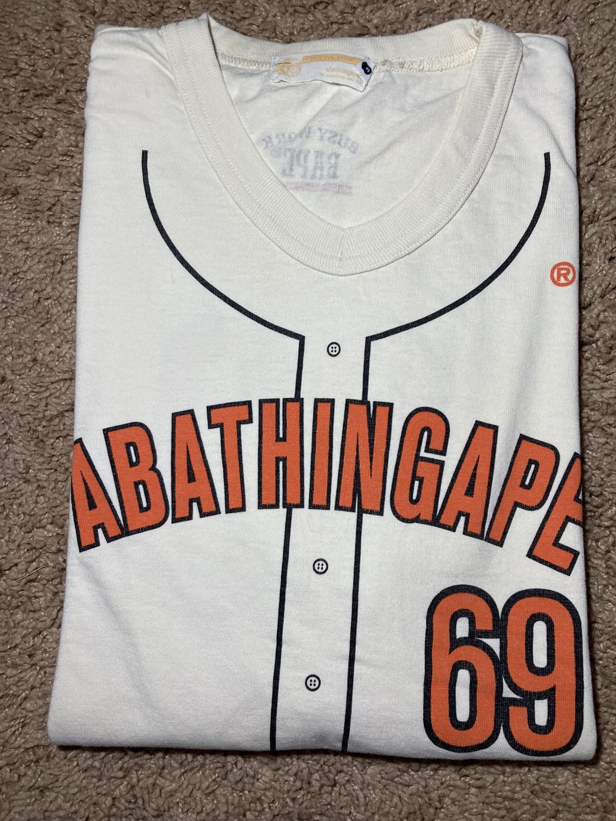 Bape 1999 Bape 69 Baseball Tee Trompe L'oeil Varsity 90s Nigo OG Size US L / EU 52-54 / 3 - 1 Thumbnail