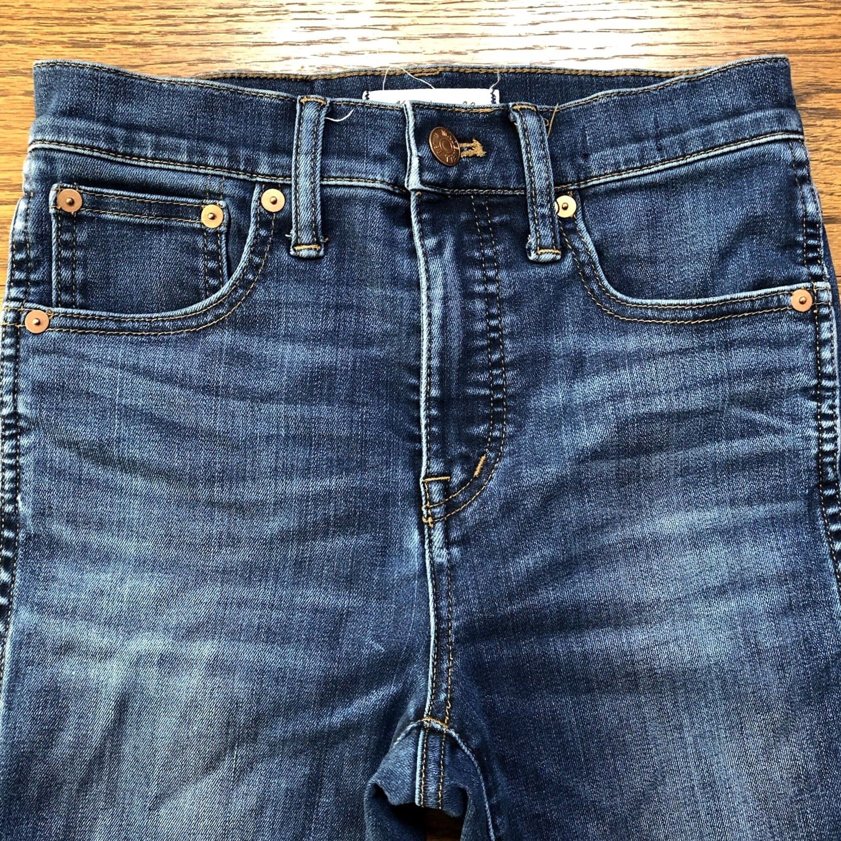 Madewell Madewell Jeans Womens 25 X 27.5 Inseam Blue 10” High Rise Skinny Denim Size 42" / US 20 - 4 Thumbnail