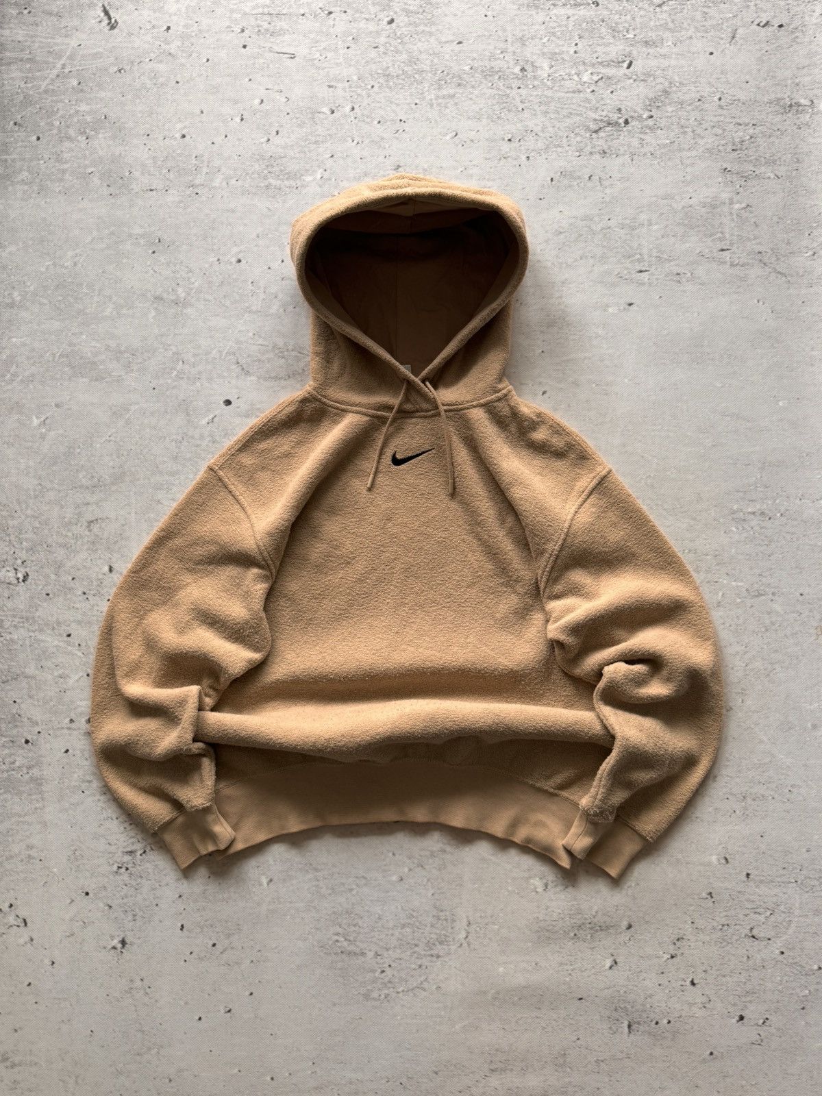 Nike × Vintage NIKE TEDDY VINTAGE CENTER LOGO OVERSIZE BOXY HOODIE Size US S / EU 44-46 / 1 - 1 Thumbnail