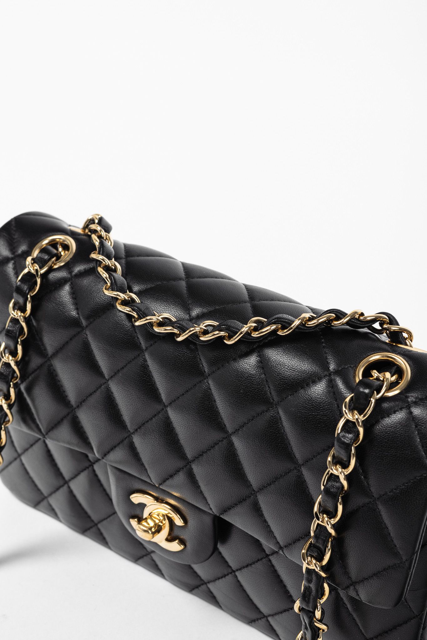 Chanel Chanel Small Classic Black Lambskin Quilted Double Flap Bag Size ONE SIZE - 8 Thumbnail