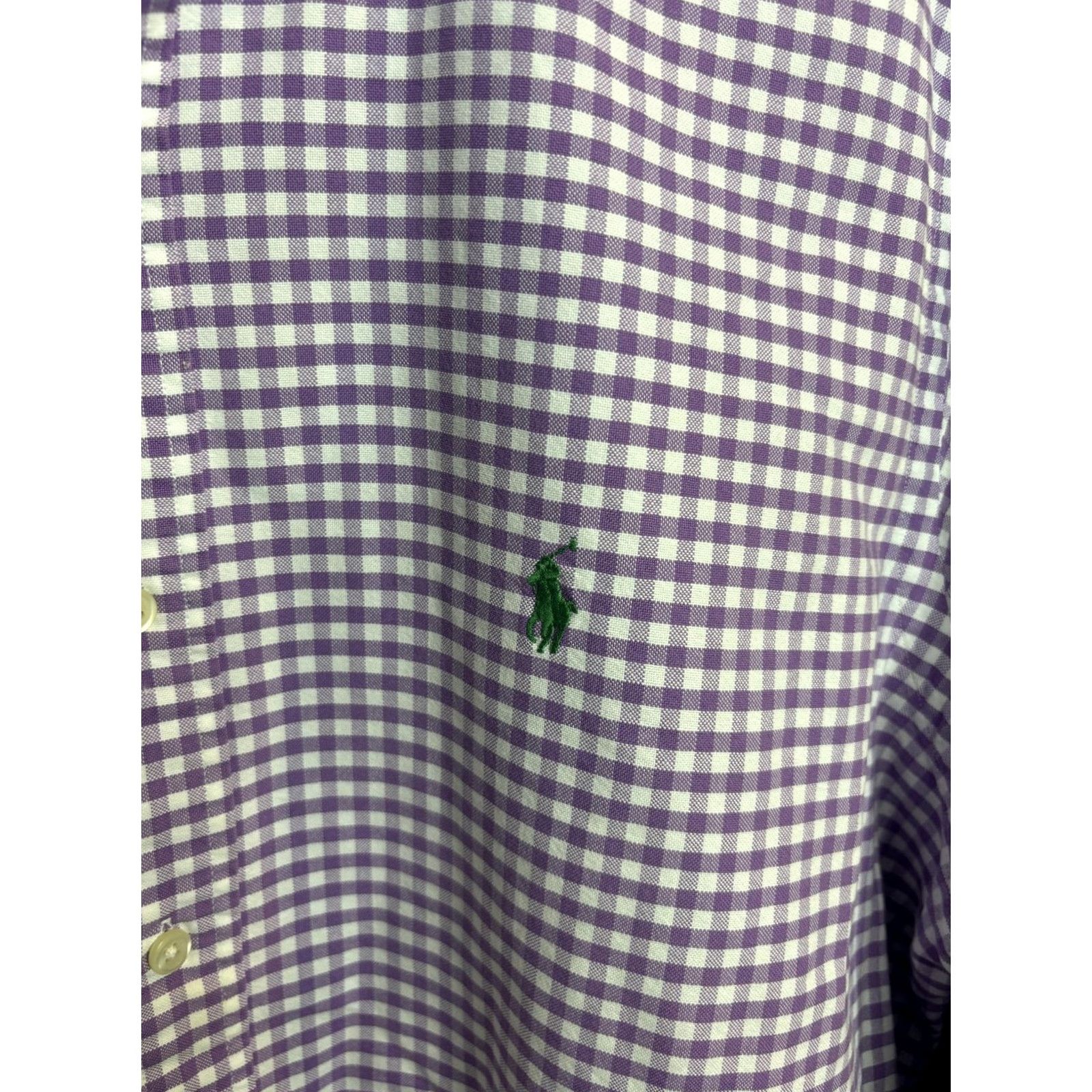 Ralph Lauren Ralph Lauren Shirt Mens XL Purple Gingham Custom Fit Button-Down Collar Button Up Long Sleeve Size US XL / EU 56 / 4 - 3 Thumbnail