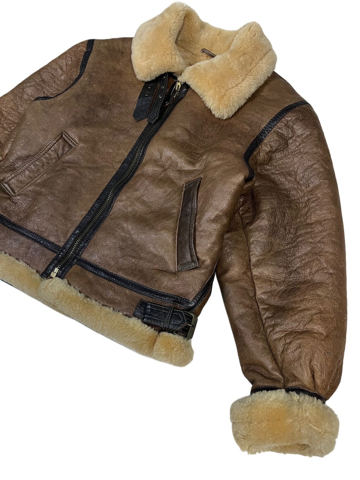 Vintage Vintage B-3 Sheepskin Leather Coat Shearling Sherpa Jacket Size US S / EU 44-46 / 1 - 3 Thumbnail