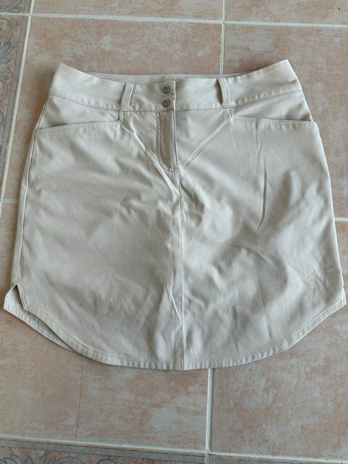 Adidas Adidas 3 stripes Beige Khaki Tennis Skort-Pockets SZ 6 Size 28" / US 6 / IT 42 - 1 Thumbnail