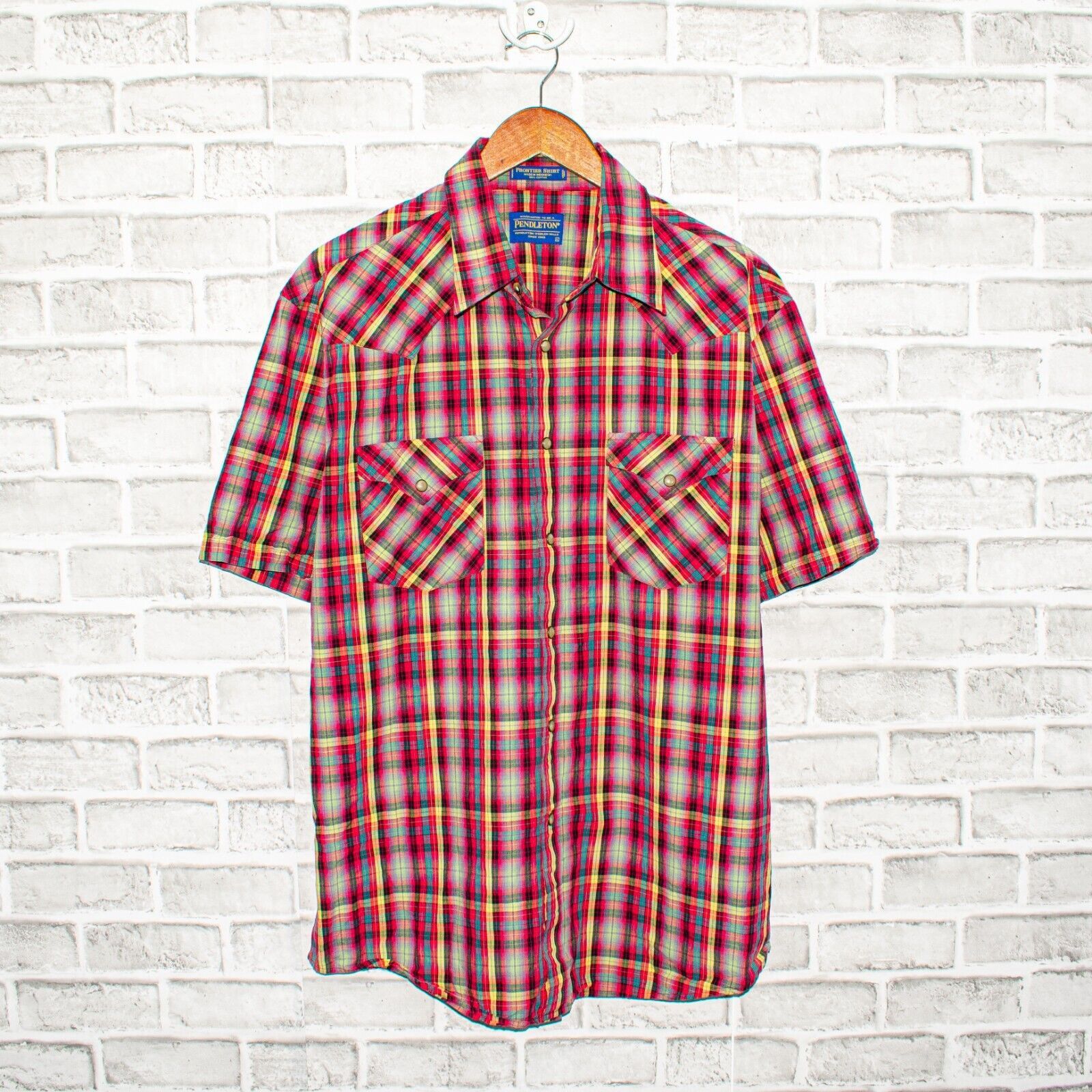 Pendleton PENDLETON Western Pearl Snap Frontier Shirt Short Sleeve Size US L / EU 52-54 / 3 - 1 Thumbnail