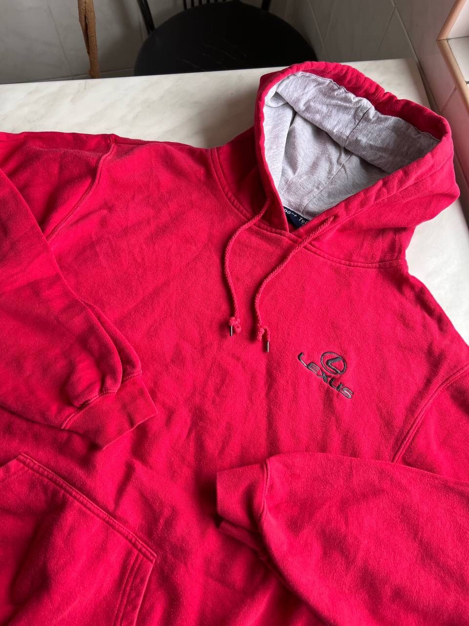 Japanese Brand × Vintage Lexus Vintage Racing Hoodie Red Japanes Auto Brand Size US S / EU 44-46 / 1 - 1 Thumbnail