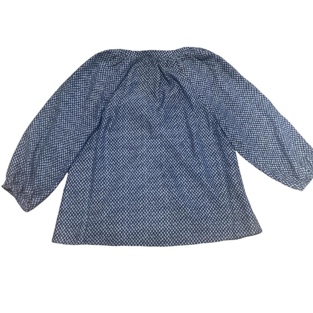 Kim Jones Joie Round Neck 3/4 Sleeves Silk Blouse Navy Blue Size XS Size XS / US 0-2 / IT 36-38 - 4 Thumbnail