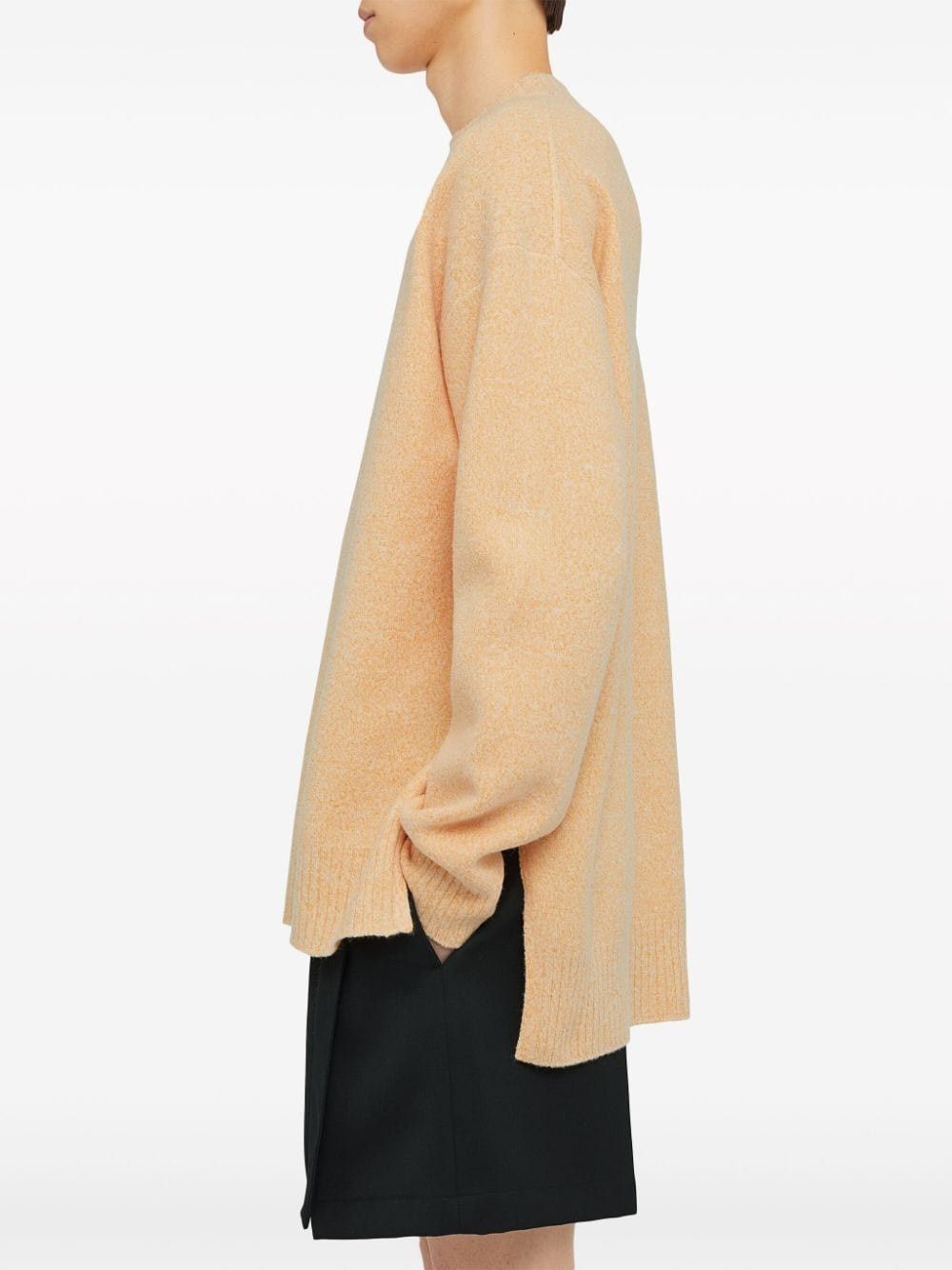 Jil Sander o1mt1gz0625 Crew-Neck Wool-Blend Jumper in Orange Size US L / EU 52-54 / 3 - 5 Thumbnail