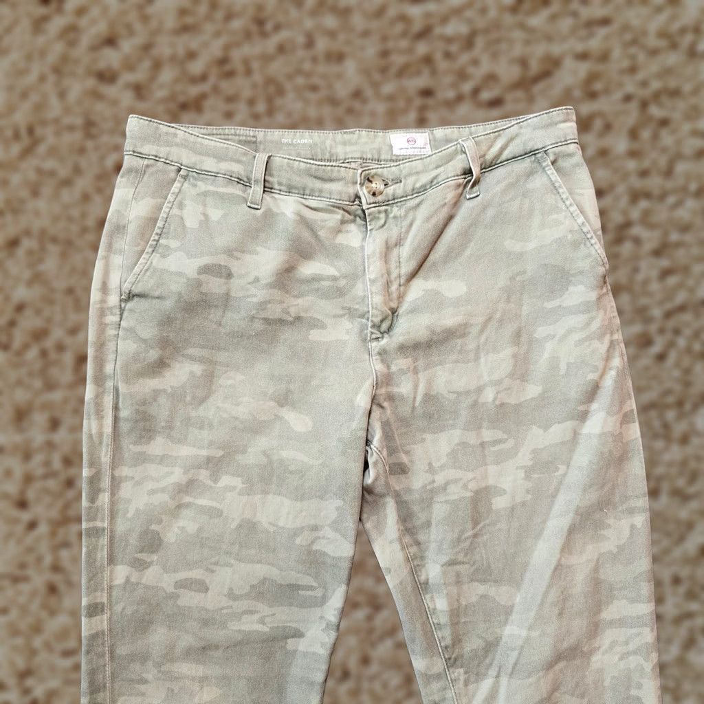 Vintage AG Adriano Goldschmied Pants Womens 31 Green Camo The Caden Legging Stretch Slim Skinny Casual Jegging Zip Size 24" / US 00 / IT 34 - 1 Thumbnail
