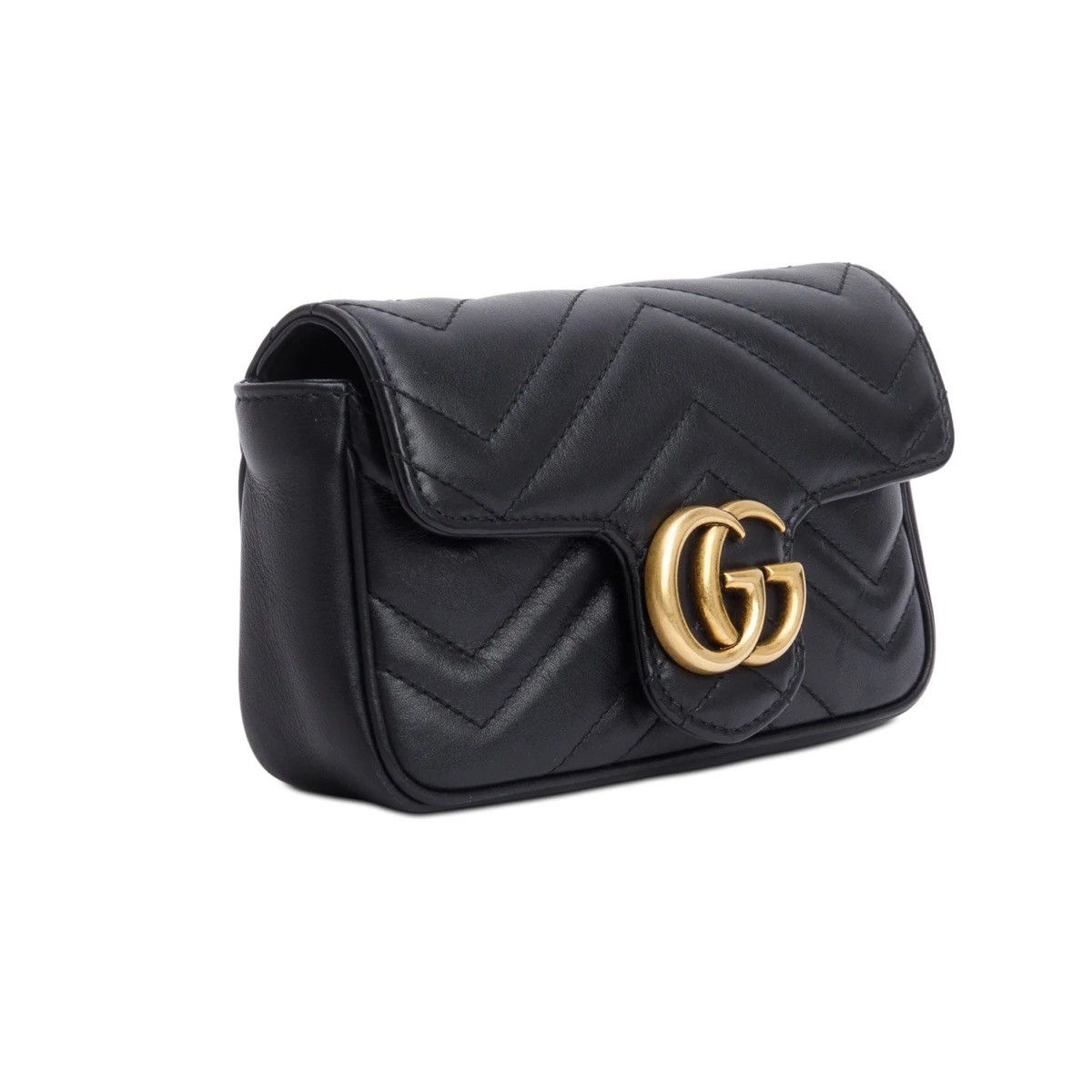 Gucci GUCCI Black GG Marmont Leather Bag Size ONE SIZE - 4 Thumbnail
