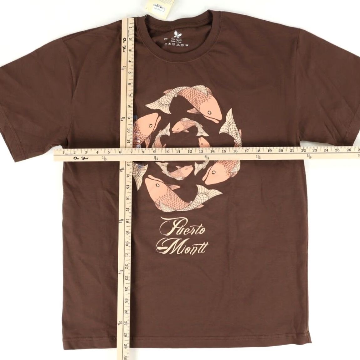 Vintage Morpho Koi Carp Made in Peru Solid T-Shirt Brown Men's XL Size US XL / EU 56 / 4 - 3 Thumbnail