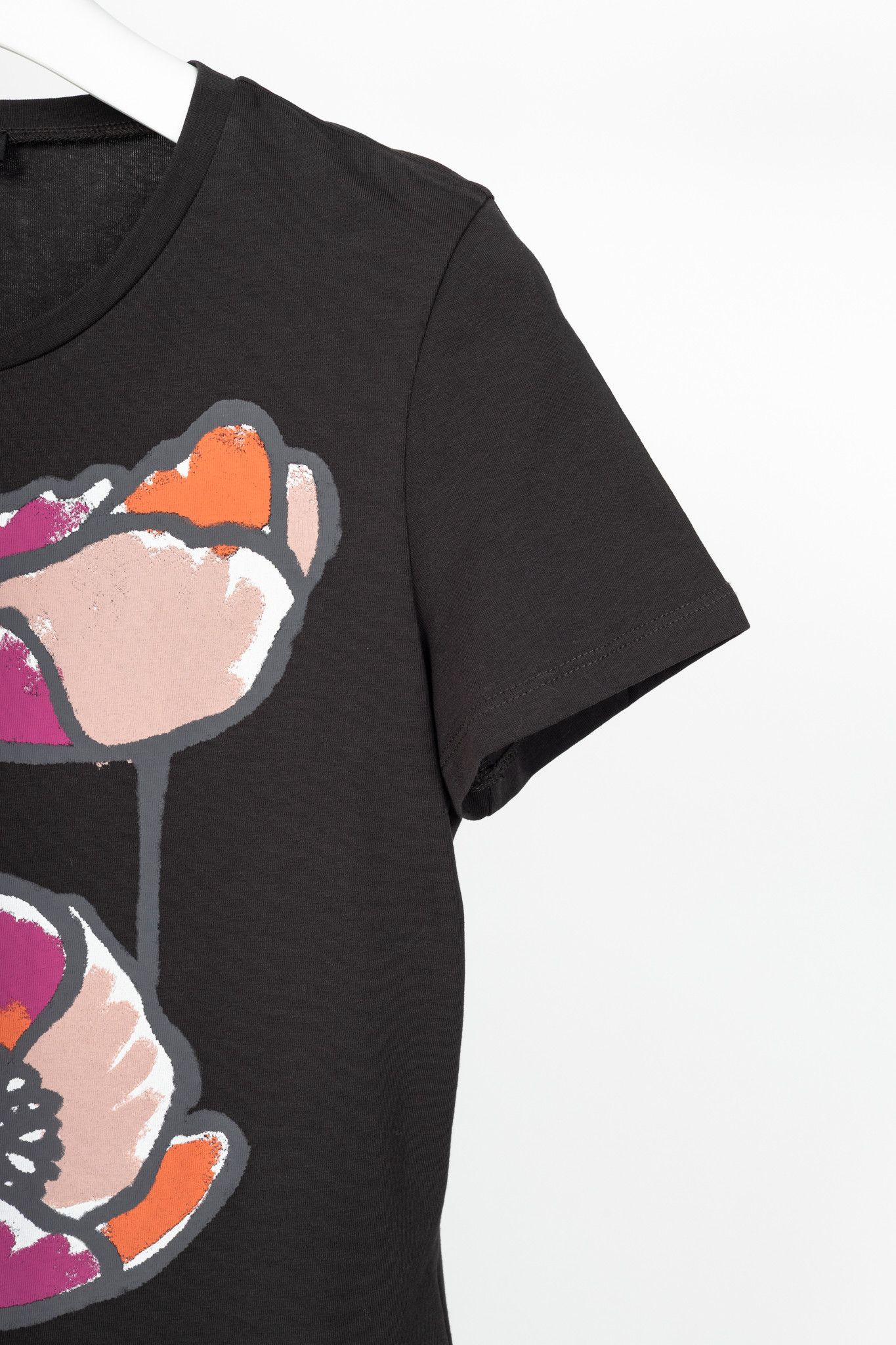 Weekend Max Mara Weekend Max Mara Brown Floral-Graphic Cotton T-Shirt Size M / US 6-8 / IT 42-44 - 5 Thumbnail