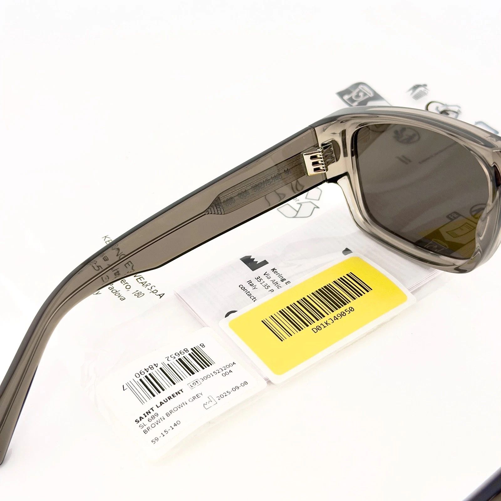 Saint Laurent Paris SAINT LAURENT SHADE SL 689 SL689 Crystal Brown Classic 004 Size ONE SIZE - 6 Thumbnail