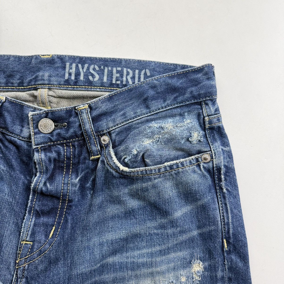 Hysteric Glamour Hysteric Glamour Studded Distressed Denim Jeans Size US 30 / EU 46 - 4 Thumbnail