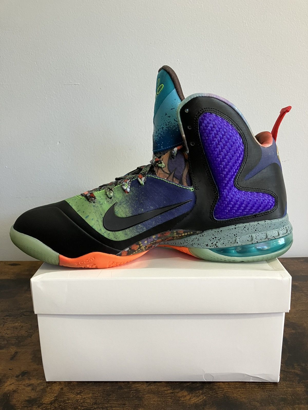 Nike Size 12 - 2012 Nike Lebron 9 What The Lebron PE Promo Sample Size US 12 / EU 45 - 5 Thumbnail