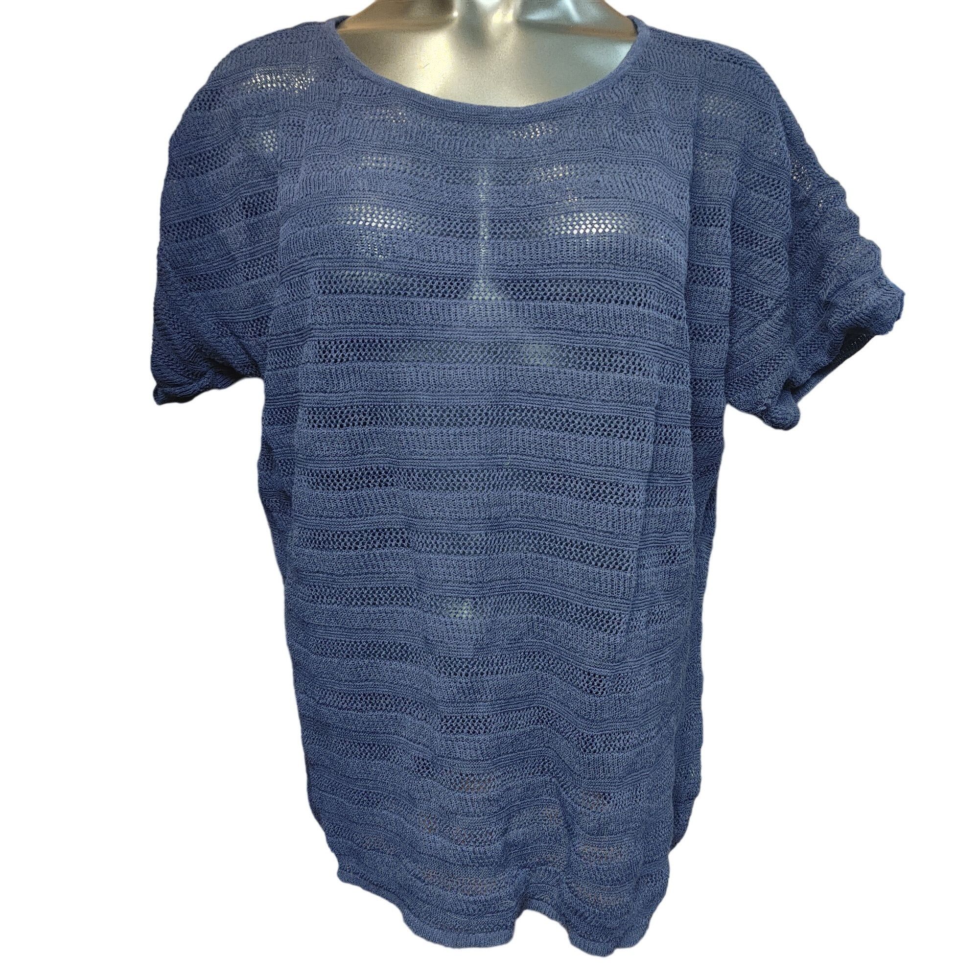 Coldwater Creek Coldwater Creek Women's navy Blue Knit T-Shirt Top XL (16) Size XL / US 12-14 / IT 48-50 - 1 Thumbnail