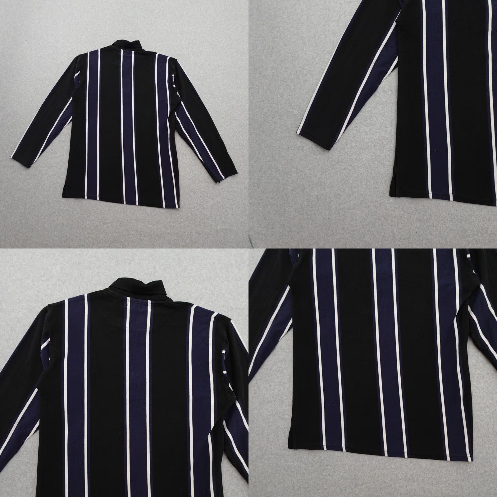 Tommy Hilfiger TOMMY HILFIGER Shirt XL Blue White Black Vertical Striped Polo Men Long Sleeve Button-Up Vintage Size US XL / EU 56 / 4 - 8 Thumbnail