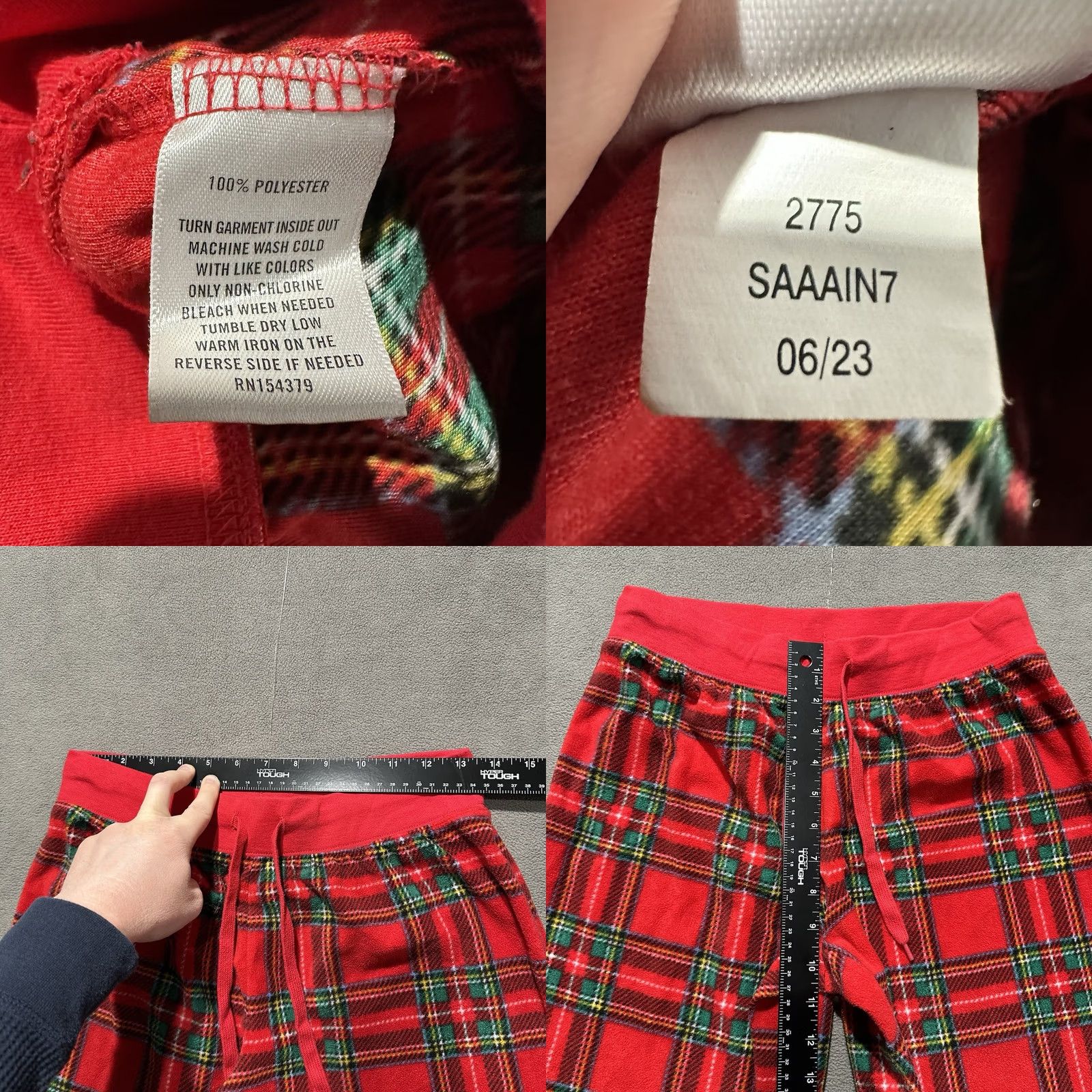 Aeropostale Aeropostale Lounge Pants Mens M Red Plaid Casual Sleep Bottoms Y2K Size US 31 - 8 Thumbnail