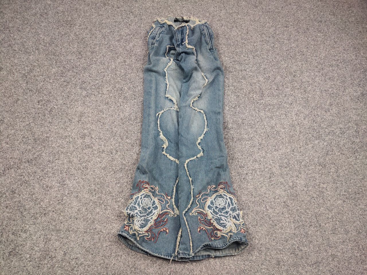 Hysteric Glamour Vtg Hysteric Glamour Style Flared embroidered Denim Jeans Size 25" / US 0 / IT 36 - 2 Thumbnail