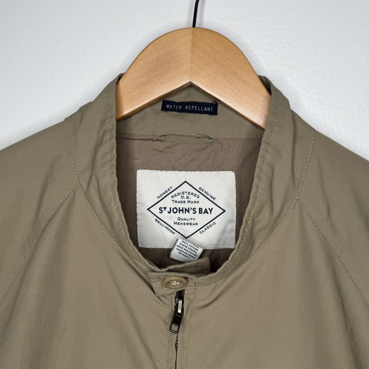 St. Johns Bay St. John’s Bay Men’s XXL Beige Water Repellent Jacket Size US XXL / EU 58 / 5 - 3 Thumbnail