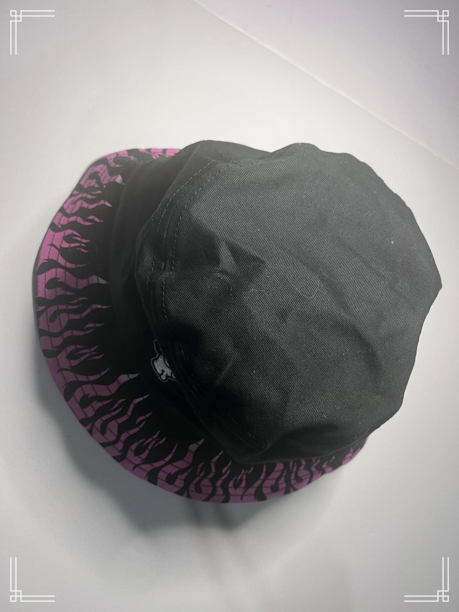 Designer Kuromi Bucket Hat with Pink Flame Design - One Size Size ONE SIZE - 2 Thumbnail