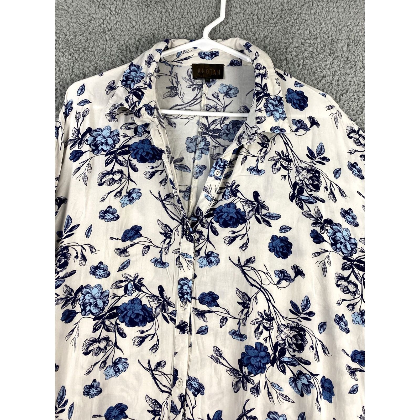 Vintage VINTAGE Anotah Women Floral T-Shirt Plus Size Casual Loose Blouse Summer 34-34 Womens Size XL / US 12-14 / IT 48-50 - 2 Thumbnail