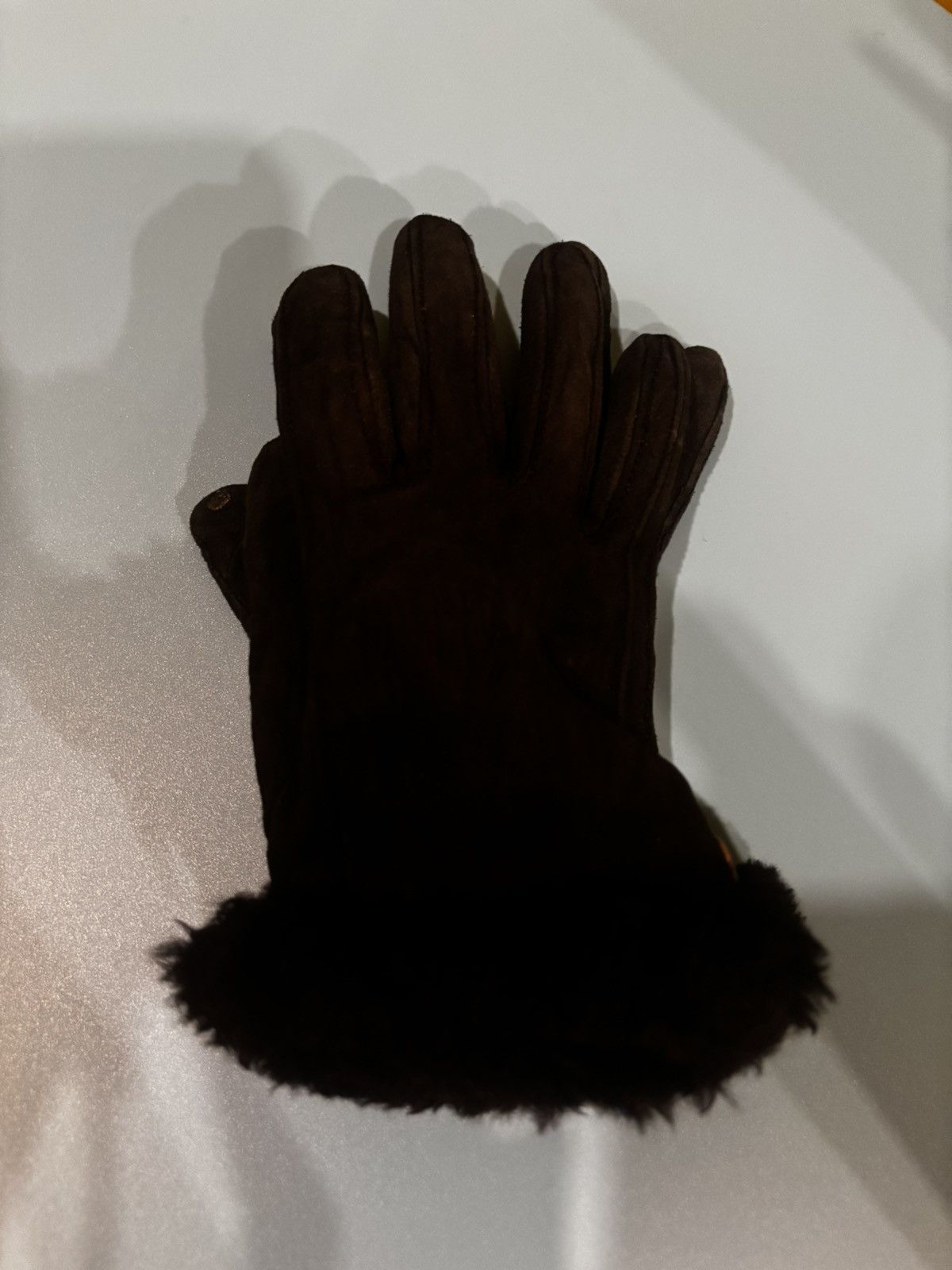 Ugg UGG Australia Black Suede Fur Trim Gloves Size ONE SIZE - 9 Thumbnail