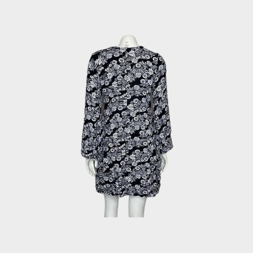 Mossimo Mossimo | Floral Black and White Bell Sleeve Dress | Small Size S / US 4 / IT 40 - 3 Thumbnail