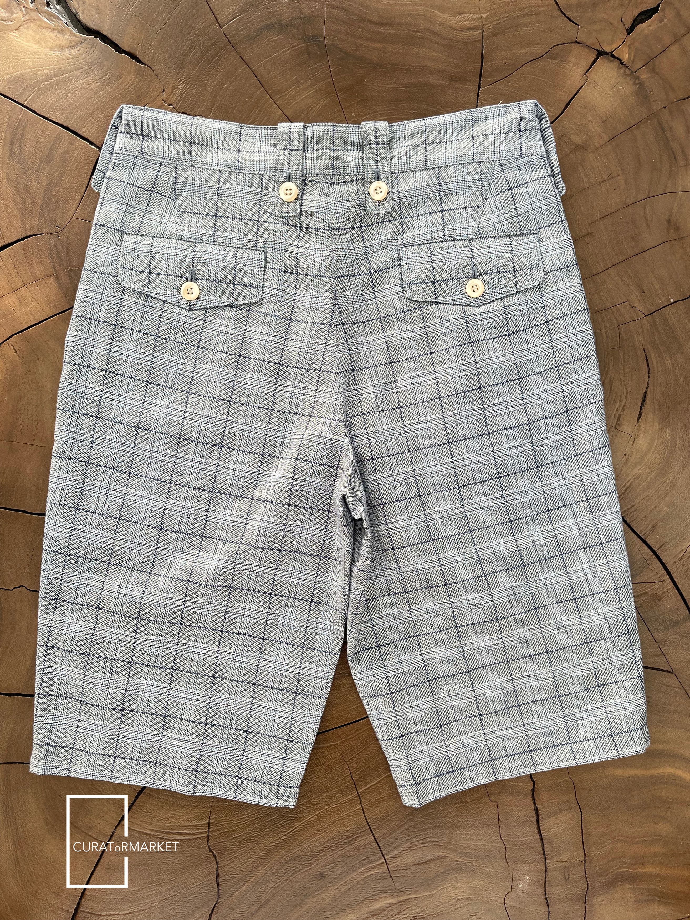Junya Watanabe Sz M RARE Runway Linen Gingham Hidden Buckle Shorts SS17 Size US 30 / EU 46 - 10 Thumbnail