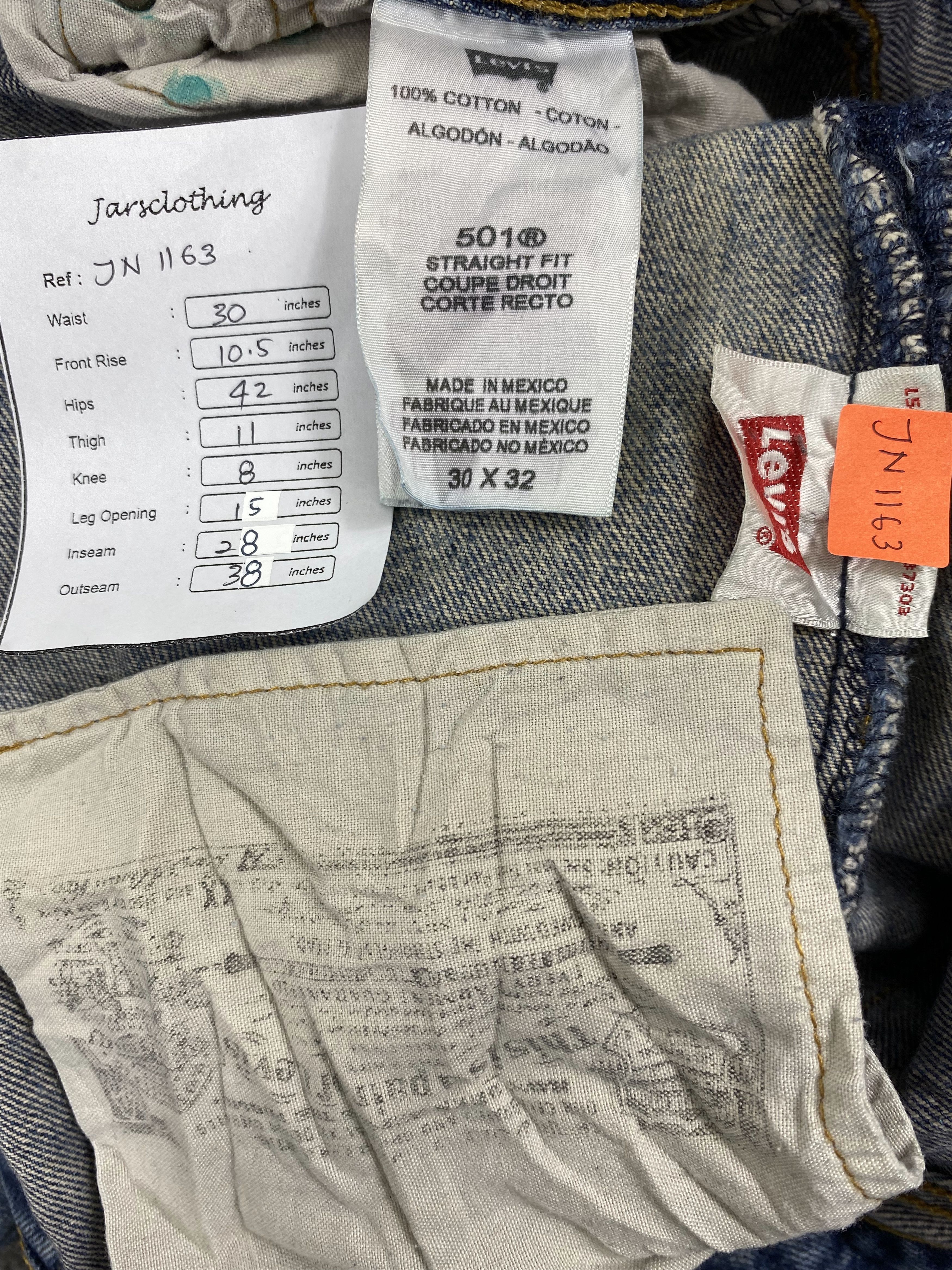 Levi's Blue Distressed Vintage Levi's 501 Jeans 30x28 Denim -JN1163 Size US 30 / EU 46 - 8 Thumbnail