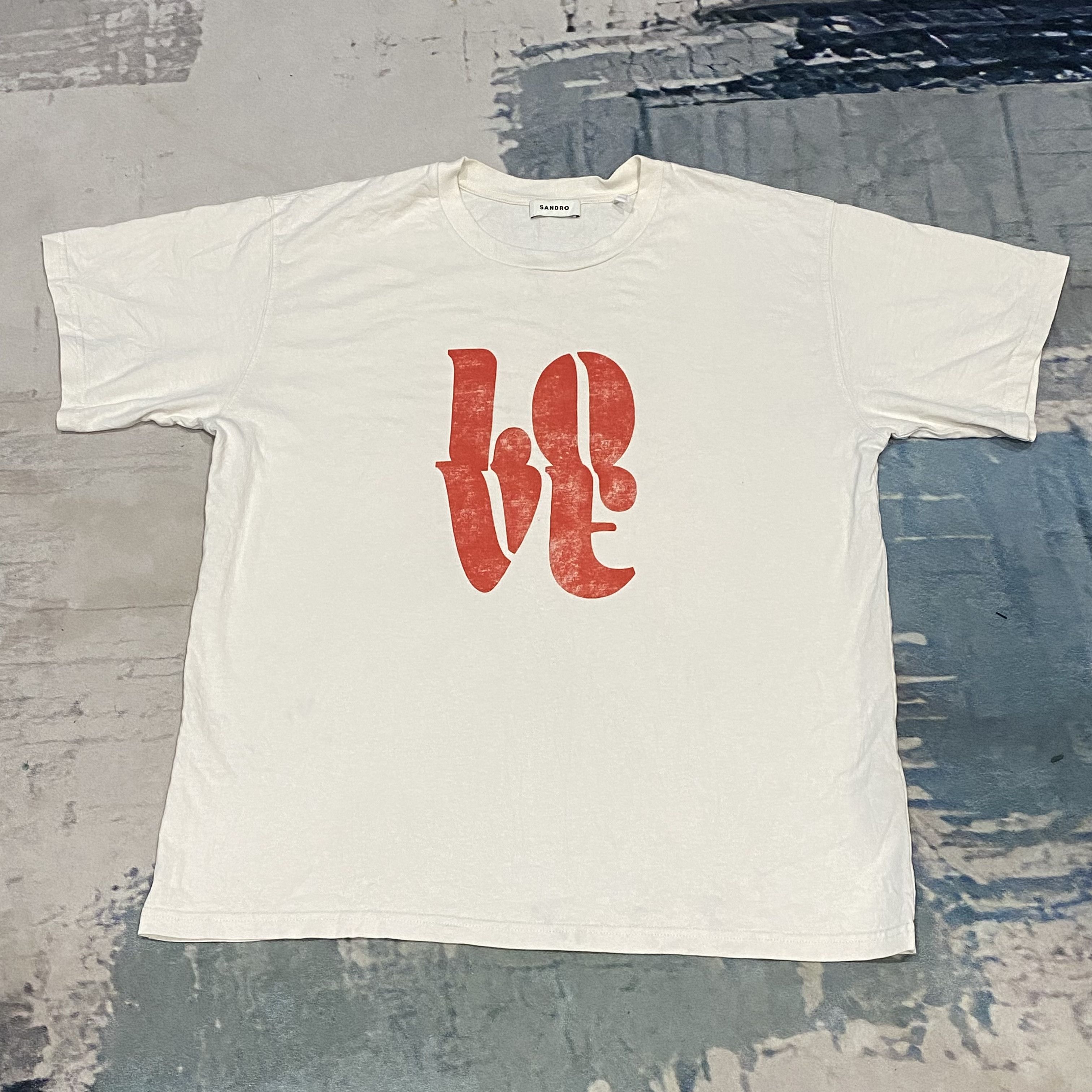 Sandro Sandro LOVE words T Shirt Size Large Size US L / EU 52-54 / 3 - 1 Thumbnail