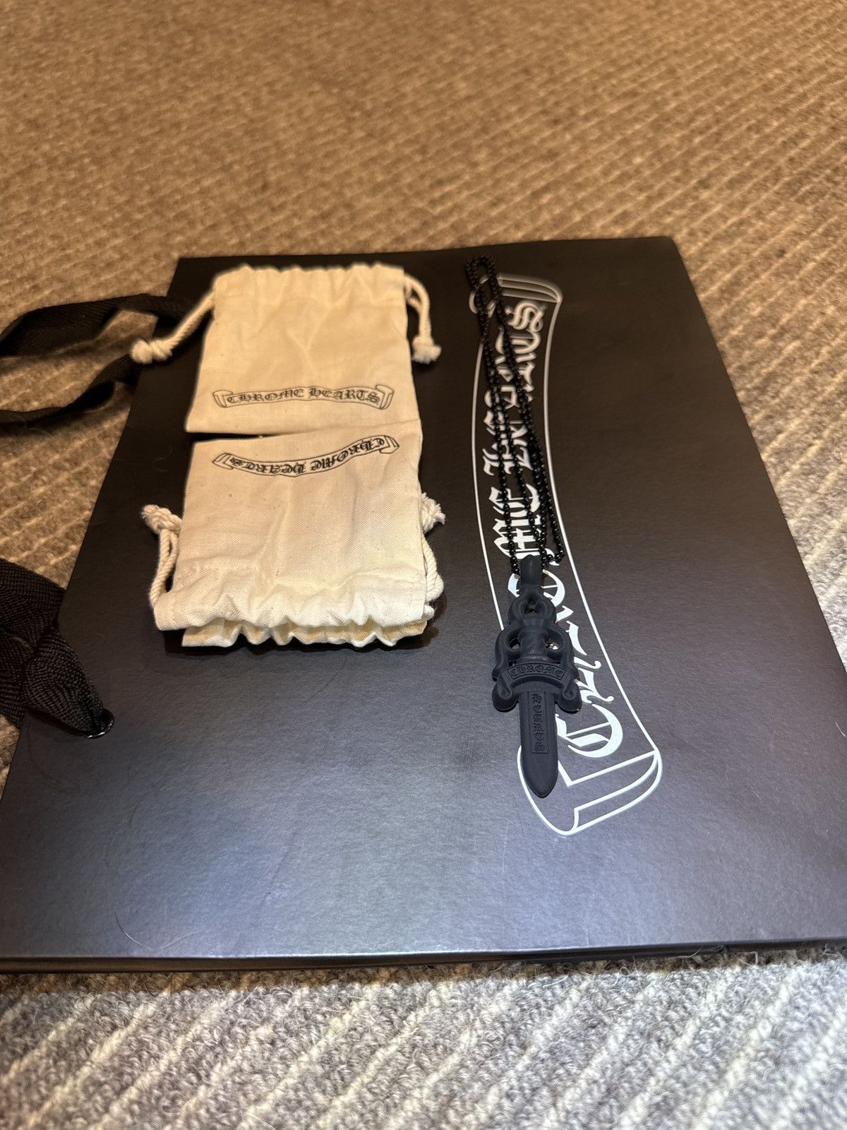Chrome Hearts Chrome Hearts Plastic Black Dagger Pendant Necklace Size ONE SIZE - 5 Thumbnail